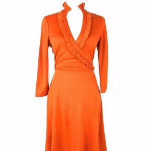 Banana Republic 3/4 Sleeve Ruffle Dress